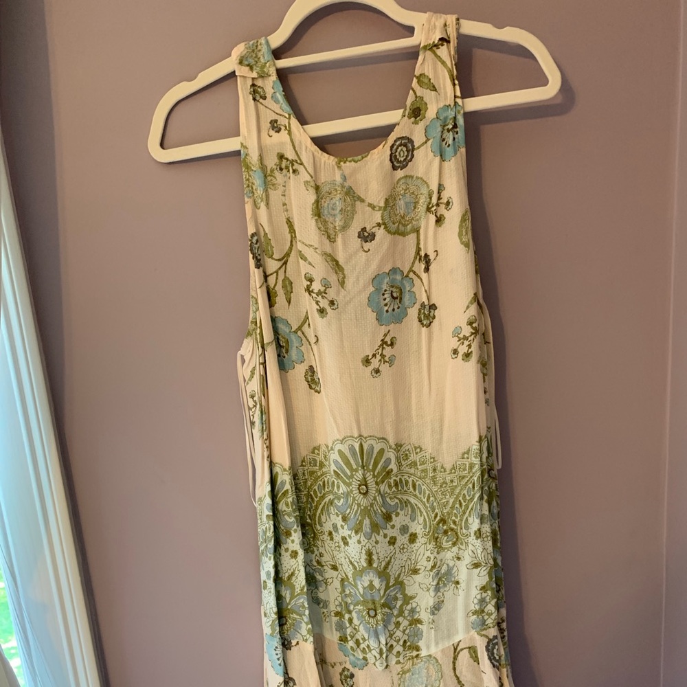 free people flowy dress with open back.